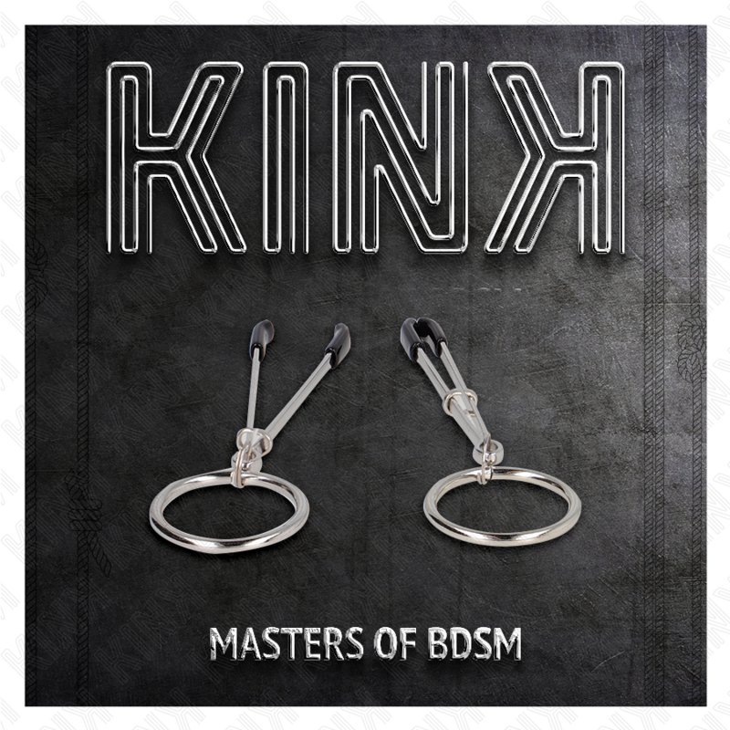 KINK - PINZE PER CAPEzzoli SOTTILI CON O-RING 7 CM - KINK COLLAR & GAG | Lingerie Harness Boutique
