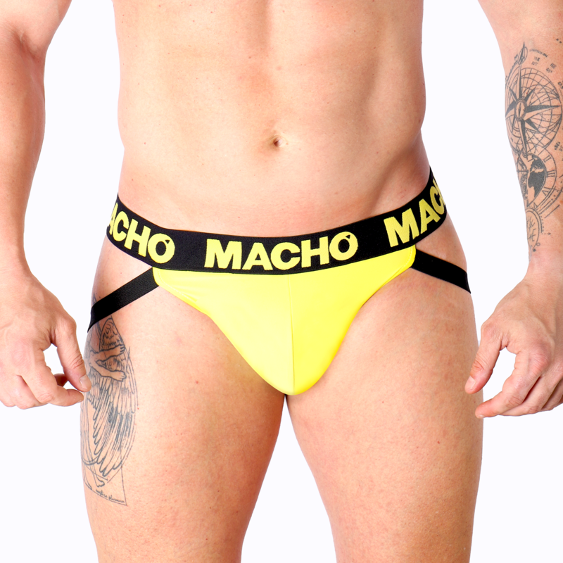 MACHO - MX25A JOCK LYCRA GIALLO XL - MACHO UNDERWEAR | Lingerie Harness Boutique