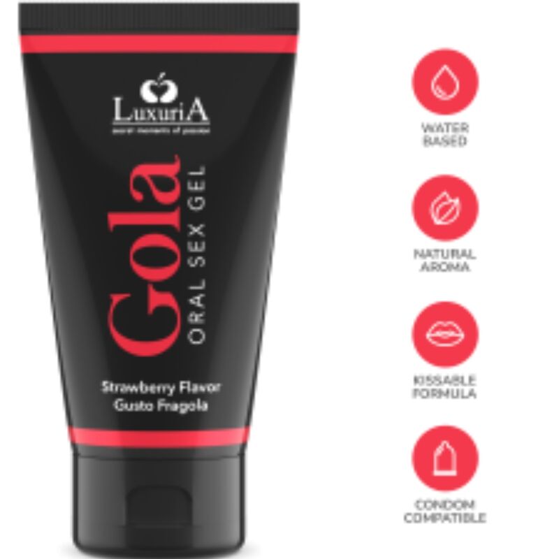 INTIMATELINE LUXURIA - GEL PER SESSO ORALE GUSTO FRAGOLA 50 ML - INTIMATELINE LUXURIA | Lingerie Harness Boutique