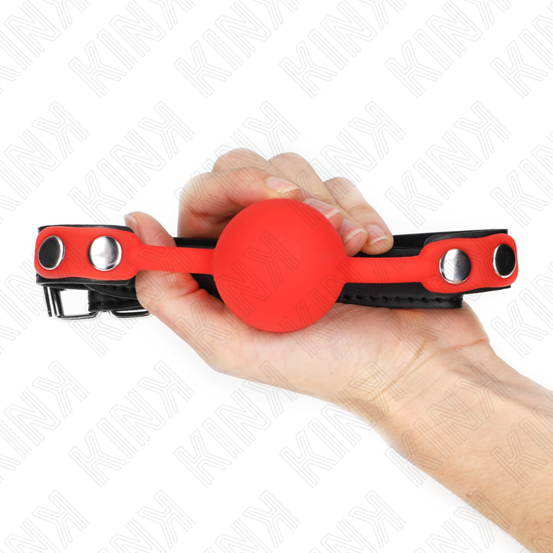 KINK - PALLA IN SILICONE ROSSA 4 CM GAG 60 x 2 CM - KINK COLLAR & GAG | Lingerie Harness Boutique