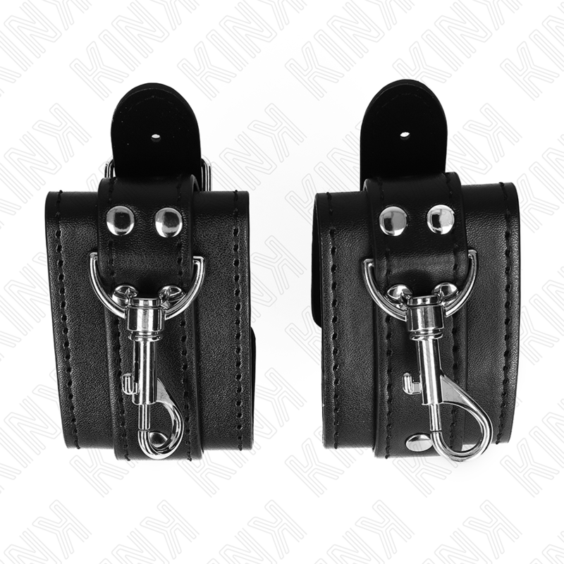 KINK - RESISTENZA DA POLSO PER DUNGEON CON CHIUSURA NERA REGOLABILE 21-28 CM X 5,5 CM - KINK COLLAR & GAG | Lingerie Harness Boutique