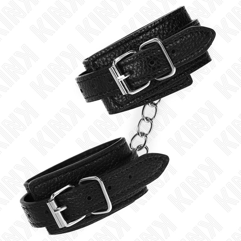 KINK - RESISTENZA DA POLSO CON MOTIVO SERPENTE NERO REGOLABILE 20-28 CM X 5,4 CM - KINK COLLAR & GAG | Lingerie Harness Boutique