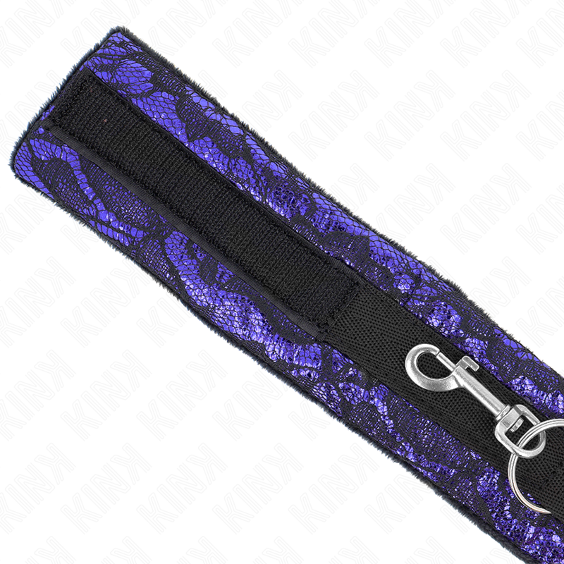 KINK - COLLANA CORTA IN PIZZO DI VELLUTO CON CINTURA 105 CM CON PROFILO IN NYLON 44 X 5,5 CM - KINK COLLAR & GAG | Lingerie Harness Boutique