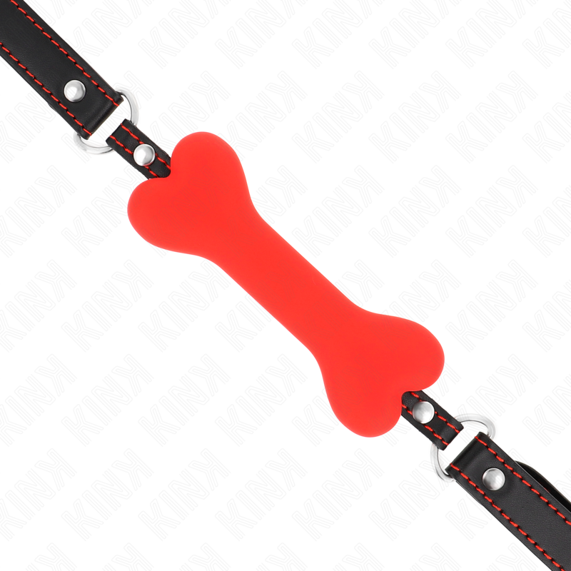 KINK - OSSO ROSSO 12 CM BAVAGLIO 63 x 2 CM - Lingerie Harness Boutique | Lingerie Harness Boutique