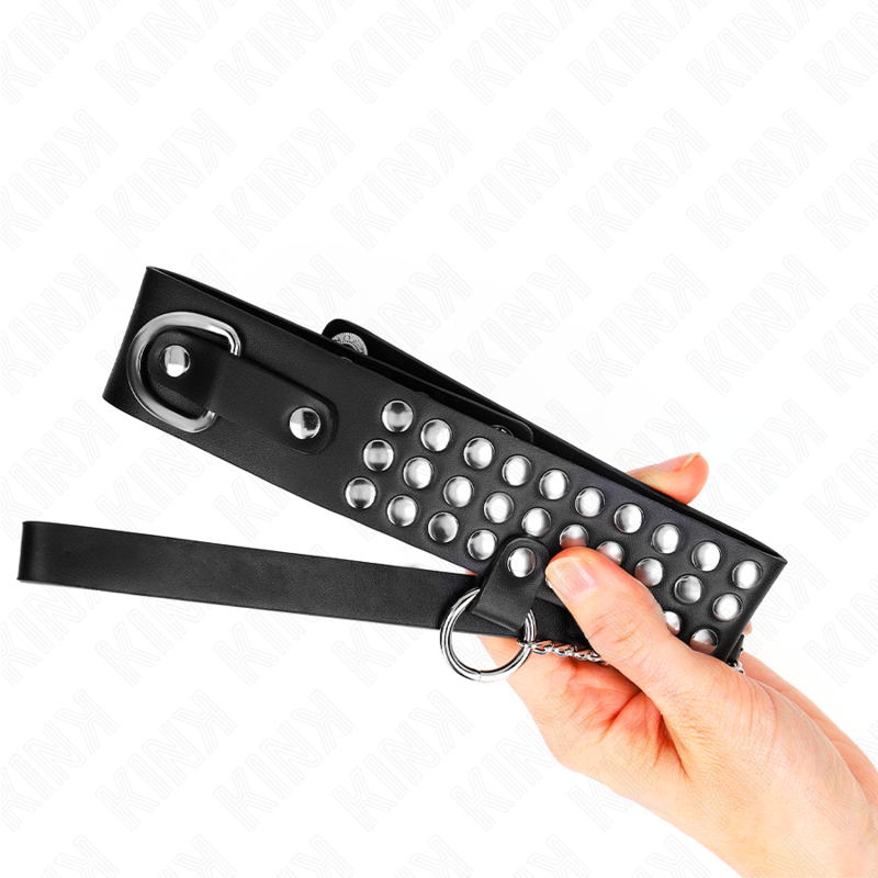 KINK - COLLANA CON CINTURINO 65 CM CON LUCIDI REGOLABILE 37-42 CM X 5,3 CM - Lingerie Harness Boutique | Lingerie Harness Boutique