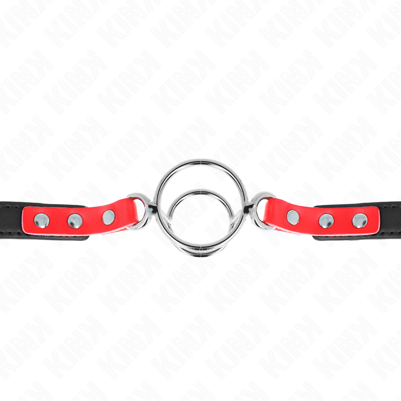 KINK - GAG CON O-RING MULTIPLI 4/4,8 CM ROSSO 38 X 56 CM - KINK COLLAR & GAG | Lingerie Harness Boutique