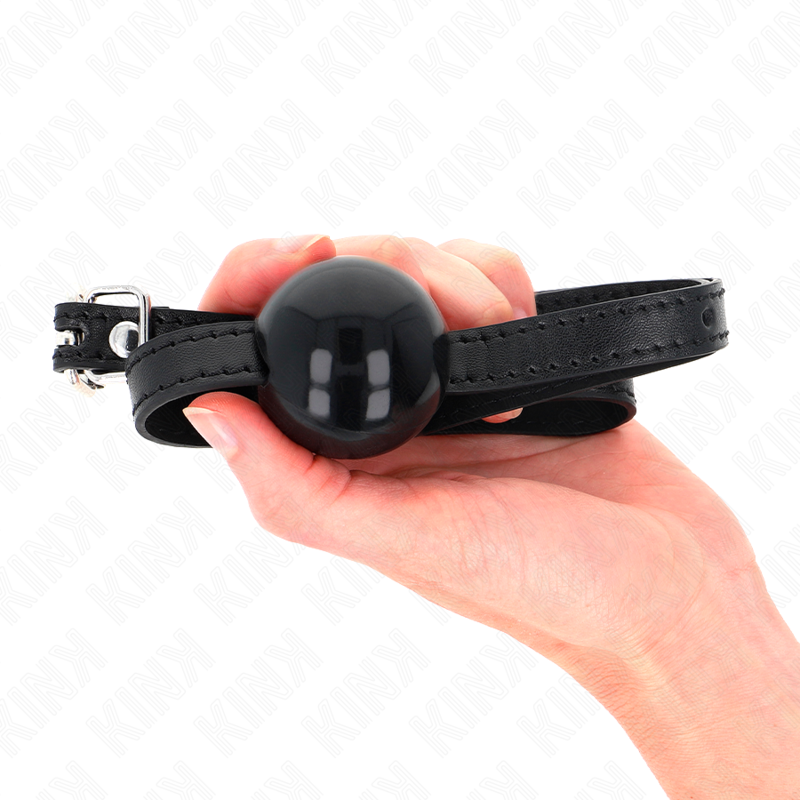 KINK - PALLA SINGOLA NERA GAG 4 CM 65 x 1,5 CM - KINK COLLAR & GAG | Lingerie Harness Boutique