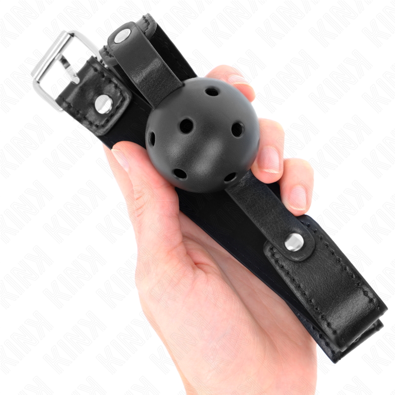 KINK - PALLA TRASPIRANTE NERA 4,5 CM BAVAGLIO 65 x 2,5 CM - Lingerie Harness Boutique | Lingerie Harness Boutique