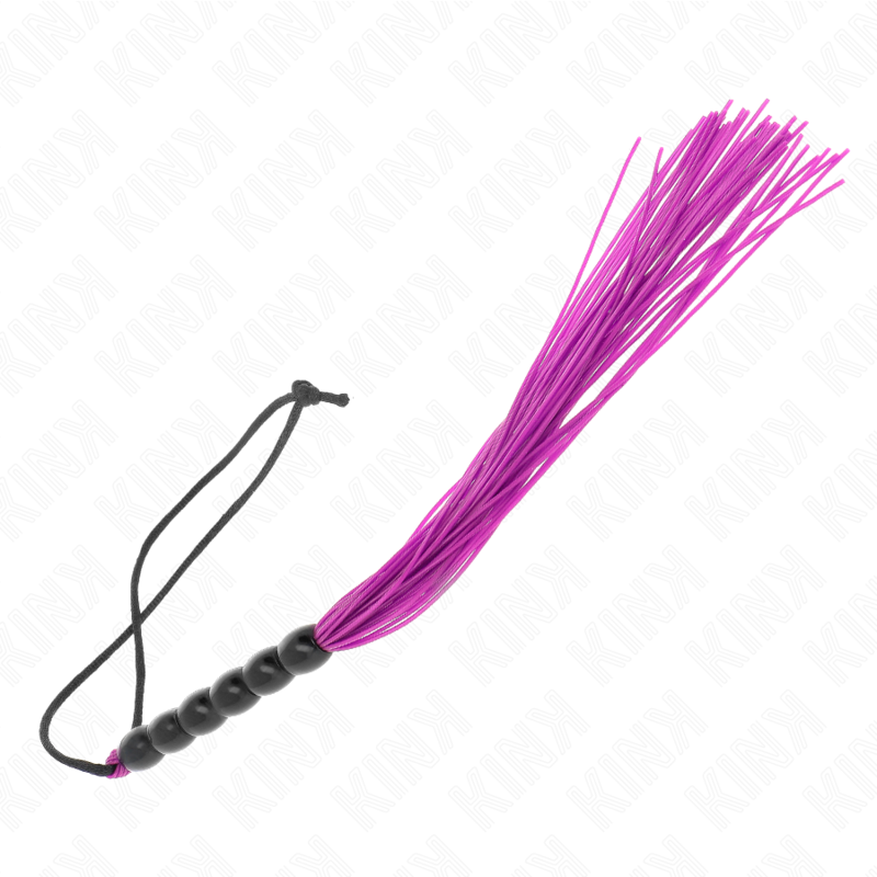 KINK - MINI FRUSTA IN SILICONE CON 6 PERLINE VIOLA 26 CM - KINK IMPACT & TOUCH | Lingerie Harness Boutique