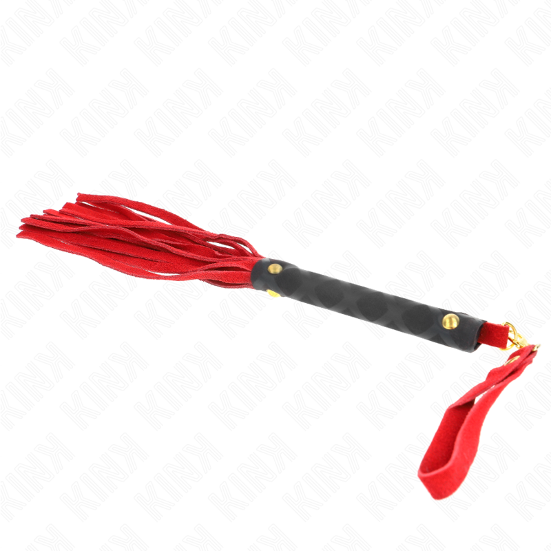 KINK - MINI FRUSTA IN CAMOSCIO ROSSO 30 CM - KINK IMPACT & TOUCH | Lingerie Harness Boutique