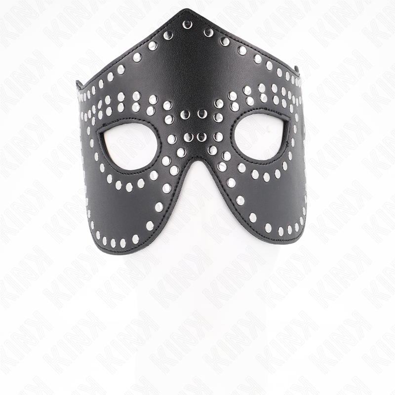 KINK - MASCHERA IN SIMILPELLE CON RIVETTI MODELLO 2 30 x 12 CM - KINK MASKED ALLURE | Lingerie Harness Boutique