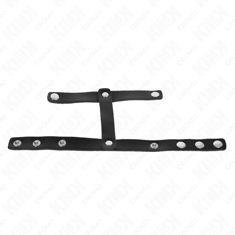 KINK - ANELLO PER PENE E CINTURINO DIVISORE PER PALLE REGOLABILE IN PELLE - KINK RING POWER | Lingerie Harness Boutique