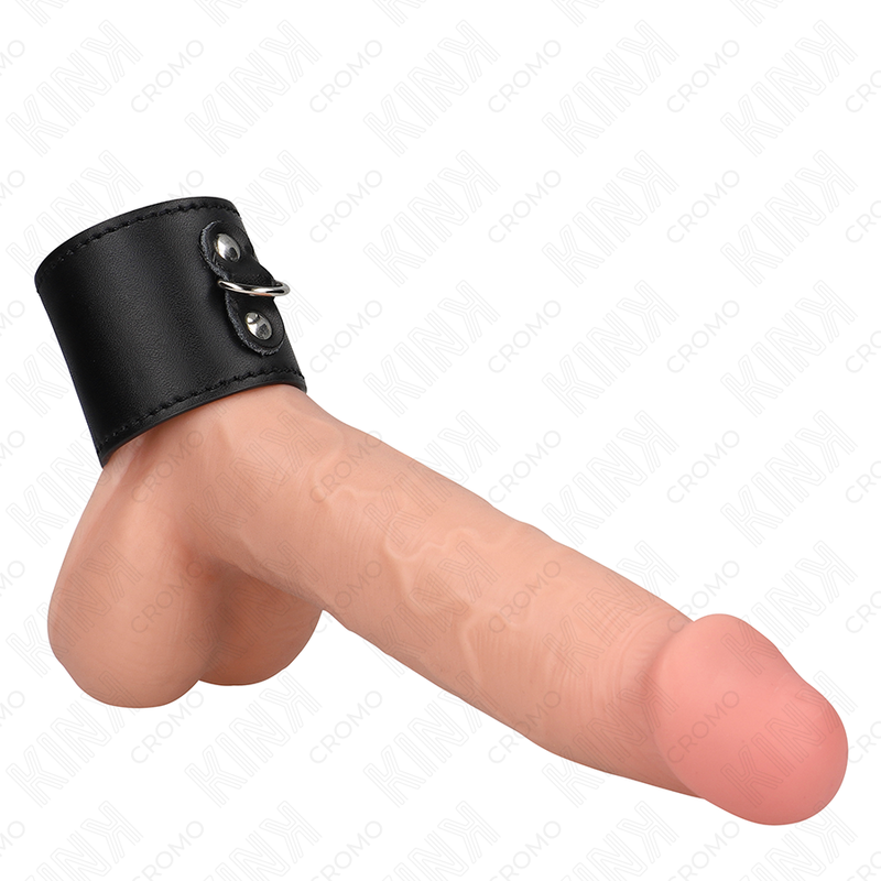 KINK - ANELLO PER PENE IN PELLE CON CHIUSURA A PRESSIONE 18 X 5 CM - KINK RING POWER | Lingerie Harness Boutique
