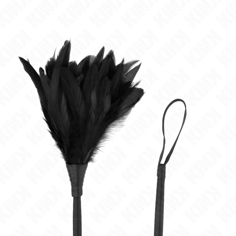 KINK - PIUME DI POLLO SOLLEGATO A FORMA DI CORNO NERO 36 CM - KINK IMPACT & TOUCH | Lingerie Harness Boutique