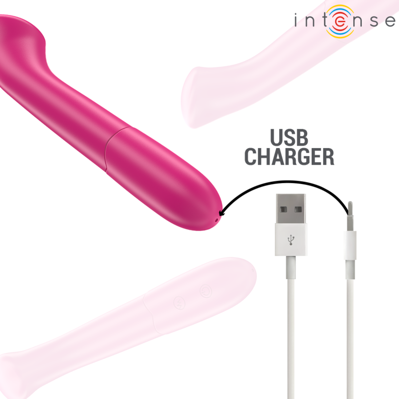 INTENSE - PATY VIBRATORE 19 CM FLESSIBILE 10 VIBRAZIONI MODELLO 2 ROSA - INTENSE FUN | Lingerie Harness Boutique