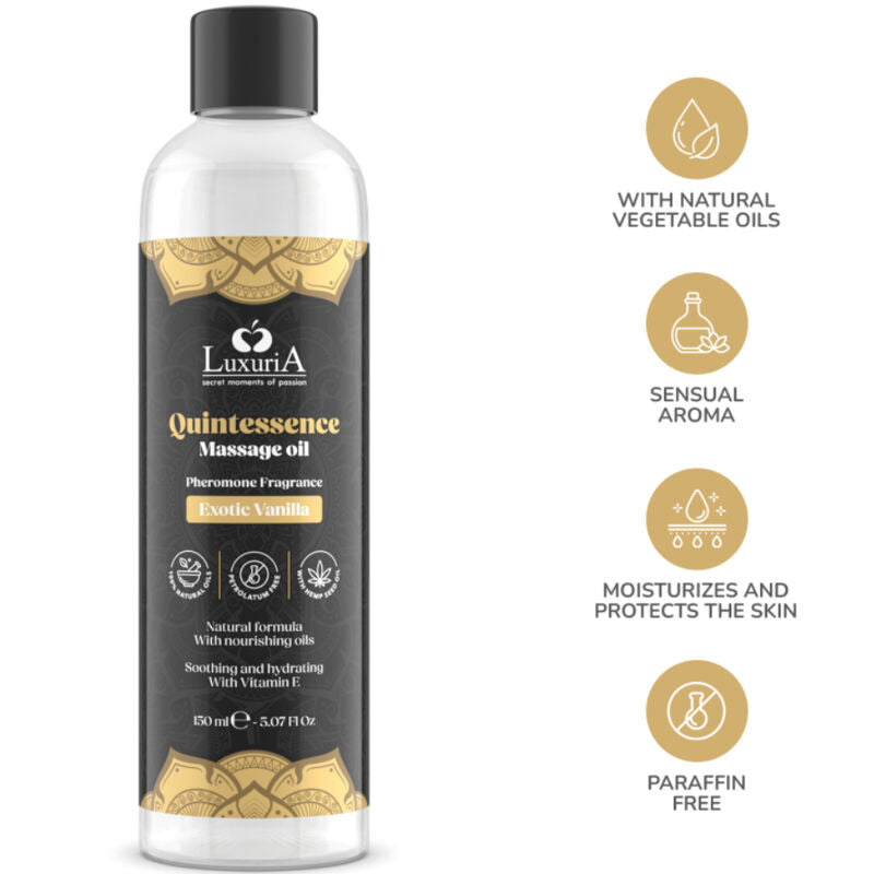INTIMATELINE LUXURIA - ACEITE DE MASAJES VAINILLA ESOTICO 150 ML - INTIMATELINE | Lingerie Harness Boutique
