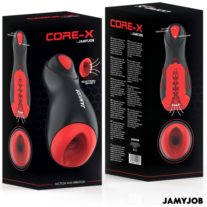 JAMYJOB - MASTURBATORE AUTOMATICO CORE-X 5 MODALITÀ DI ASPIRAZIONE E VIBRAZIONE - JAMYJOB | Lingerie Harness Boutique