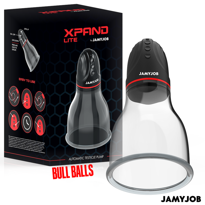 JAMYJOB - POMPA AUTOMATICA PER TESTICOLI XPAND LITE 3 LIVELLI DI ASPIRAZIONE GRIGIA - JAMYJOB | Lingerie Harness Boutique