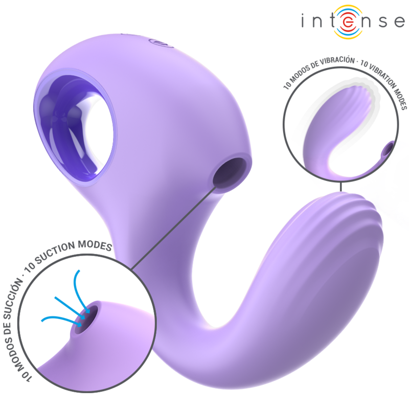 INTENSE - VIBRATORE E STIMOLATORE BAXTER VIOLA - INTENSE FUN | Lingerie Harness Boutique