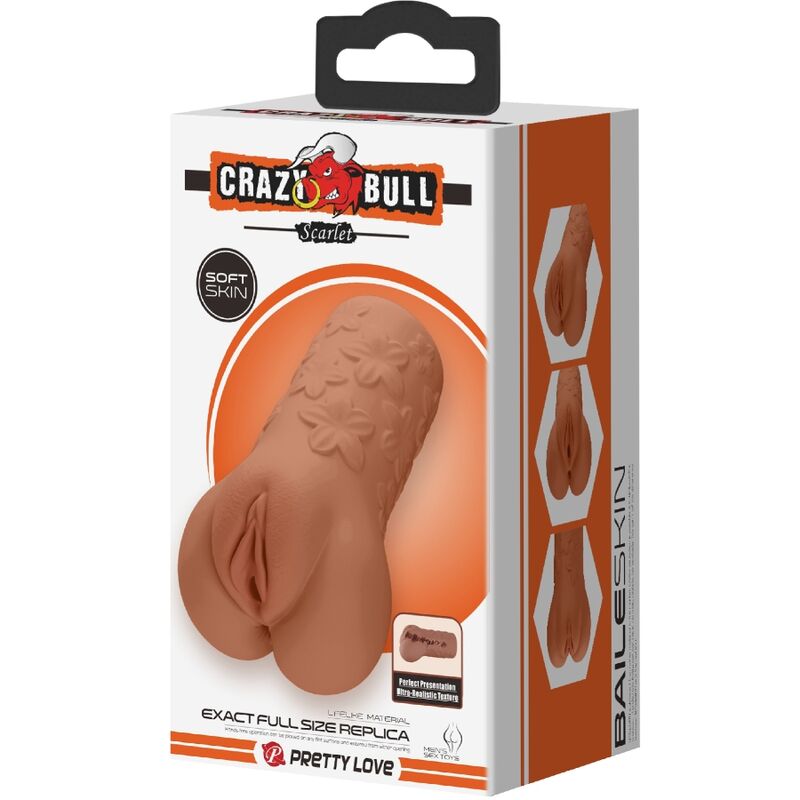 CRAZY BULL - VAGINA E ANO SCARLATTO DESIGN CON FIORI CARNE - CRAZY BULL | Lingerie Harness Boutique