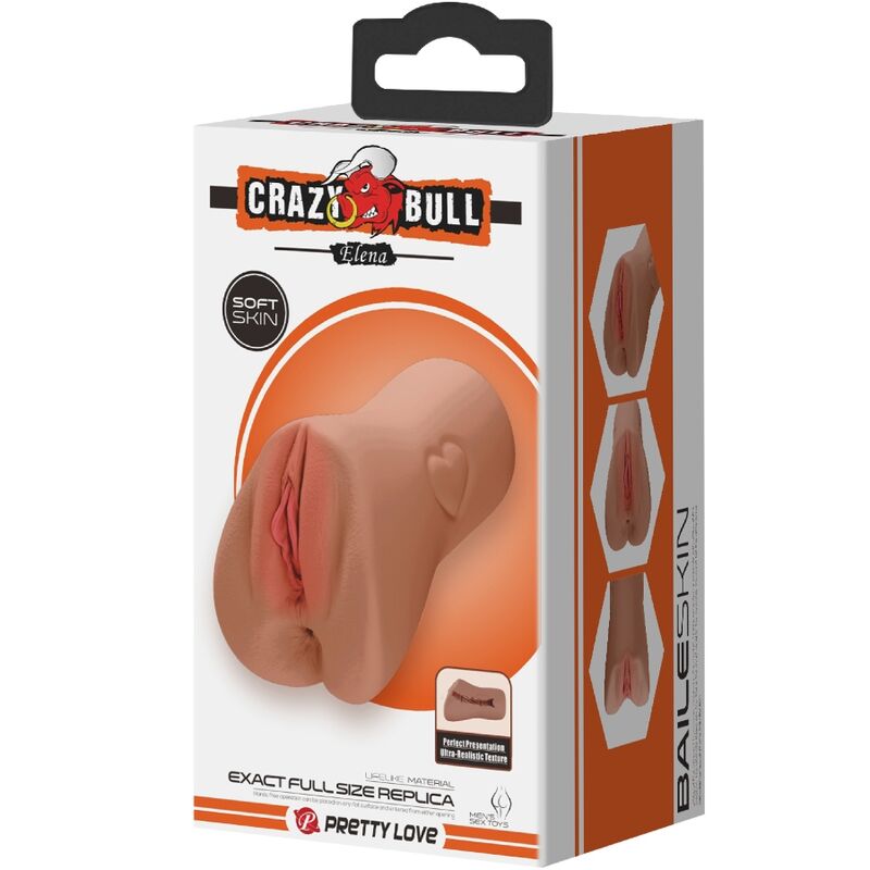 CRAZY BULL - VAGINA E ANO SCARLATTO DESIGN CON CUORE IN CARNE - CRAZY BULL | Lingerie Harness Boutique