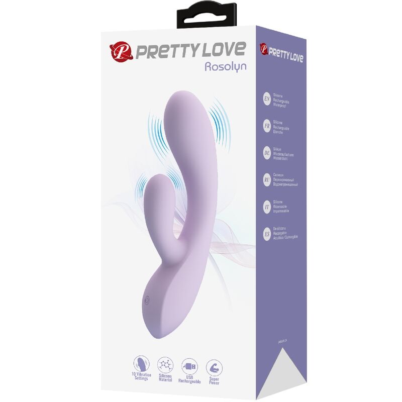 PRETTY LOVE - VIBRATORE CONIGLIO ROSOLYN 10 VIBRAZIONI VIOLA - PRETTY LOVE | Lingerie Harness Boutique