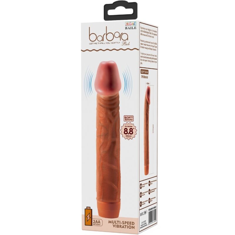 BAILE - BOB VIBRATORE REALISTICO 22,5 CM MULATTO - BAILE | Lingerie Harness Boutique