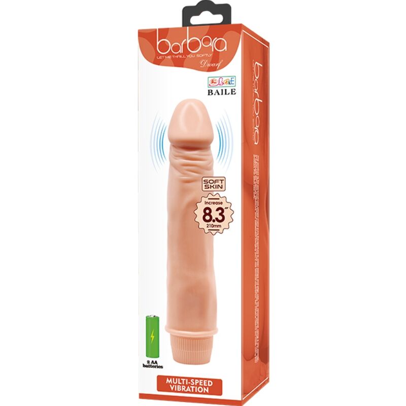 BAILE - VIBRATORE REALISTICO NANO 21 CM CARNE - BAILE | Lingerie Harness Boutique