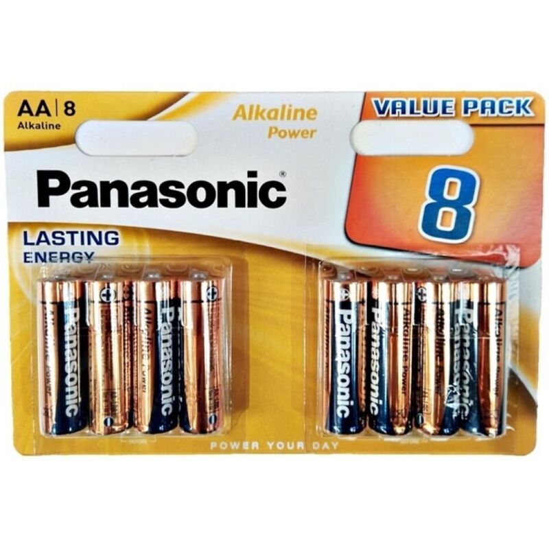 PANASONIC - BATTERIA ALCALINA BRONZO AA LR6 BLISTER*8 - PANASONIC | Lingerie Harness Boutique