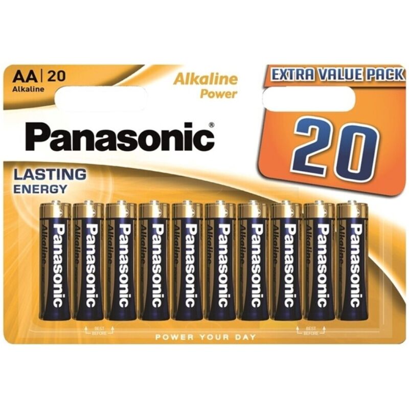 PANASONIC - BATTERIA ALCALINA BRONZO AA LR6 BLISTER*20 - PANASONIC | Lingerie Harness Boutique