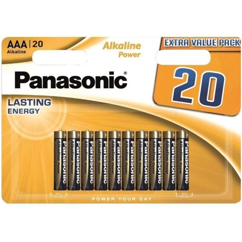 PANASONIC - BATTERIA ALCALINA BRONZO AAA LR03 BLISTER*20 - PANASONIC | Lingerie Harness Boutique