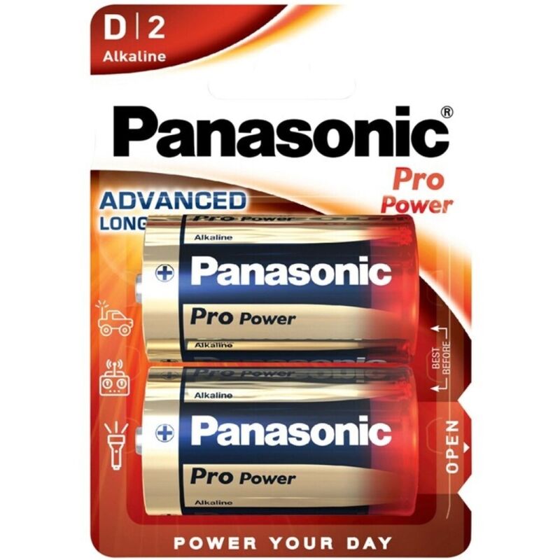 PANASONIC - BATTERIA ALCALINA PRO POWER D LR20 BLISTER*2 - PANASONIC | Lingerie Harness Boutique