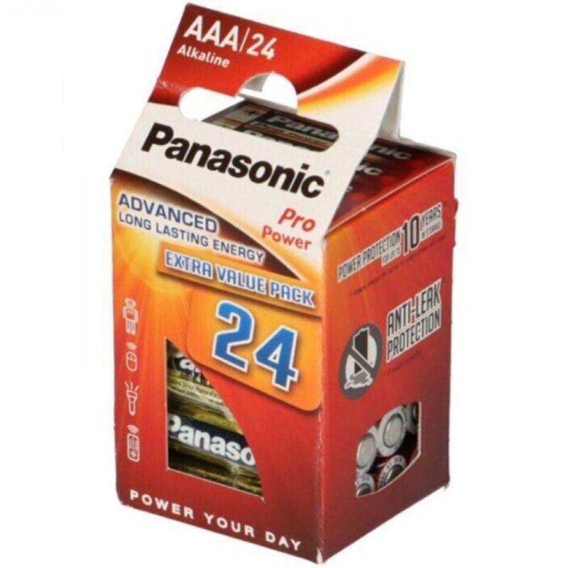 PANASONIC - BATTERIA ALCALINE AAA PRO POWER LR03 CONFEZIONE*24 - PANASONIC | Lingerie Harness Boutique