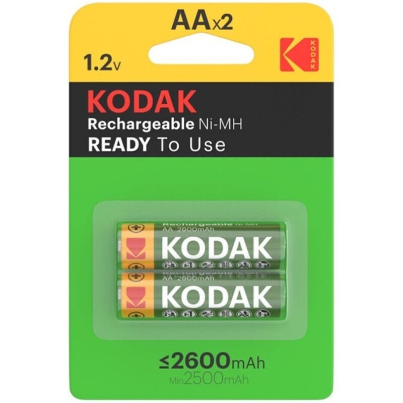 KODAK - BATTERIA RICARICABILE HR6 AA 2600mAh BLISTER*2 - KODAK | Lingerie Harness Boutique