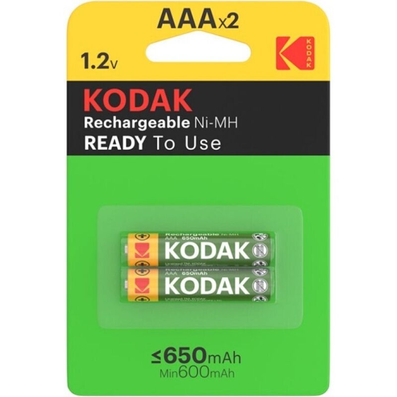 KODAK - BATTERIA RICARICABILE HR03 AAA 650mAh BLISTER*2 - KODAK | Lingerie Harness Boutique