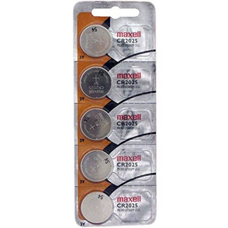 MAXELL - BATTERIA A BOTTONE AL LITIO CR2025 3V BLISTER*5 - MAXELL | Lingerie Harness Boutique