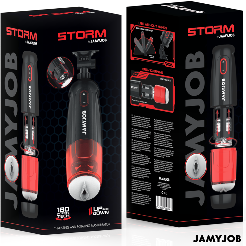 JAMYJOB - STORM MASTURBATORE VAGINA AUTOMATICO 10 MODALITÀ DI ROTAZIONE E SPINTA - JAMYJOB | Lingerie Harness Boutique