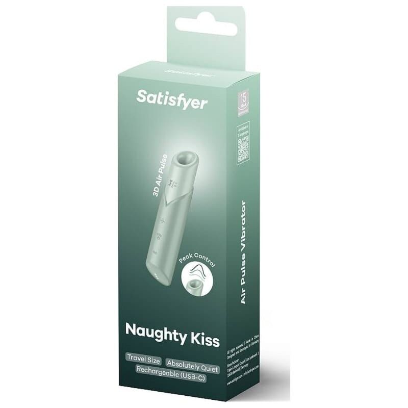 SATISFYER - NAUGHTY KISS WAVE STIMOLATORE CLITORIDEO ACQUAMARINA - SATISFYER AIR PULSE | Lingerie Harness Boutique