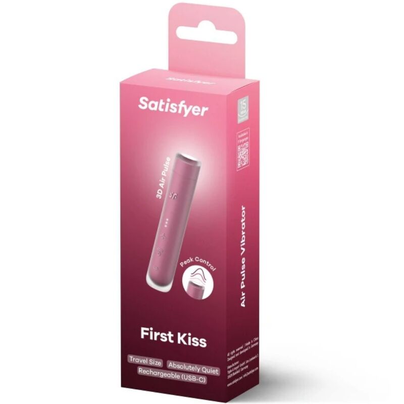 SATISFYER - STIMOLATORE CLITORIDEO FIRST KISS WAVE GARNET - SATISFYER AIR PULSE | Lingerie Harness Boutique