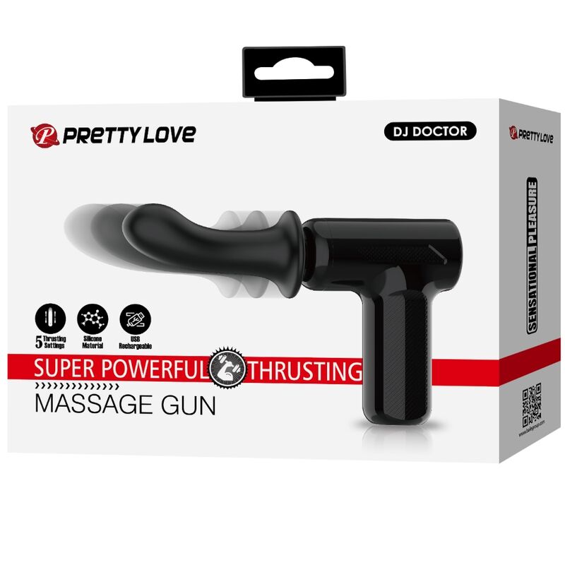 PRETTY LOVE - DJ DOCTOR MASSAGGIATORE 5 IMPOSTAZIONI NERO - PRETTY LOVE C-TYPE | Lingerie Harness Boutique