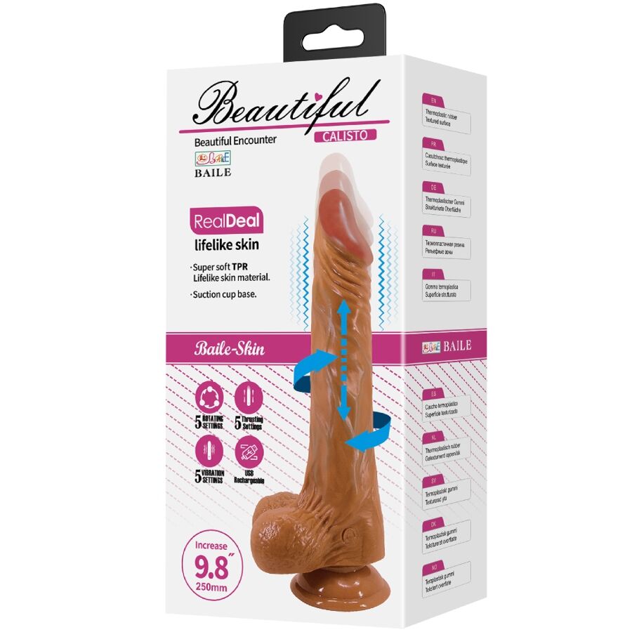 BAILE - CALISTO DILDO REALISTICO 24 CM CARNE - BAILE VIBRATORS | Lingerie Harness Boutique