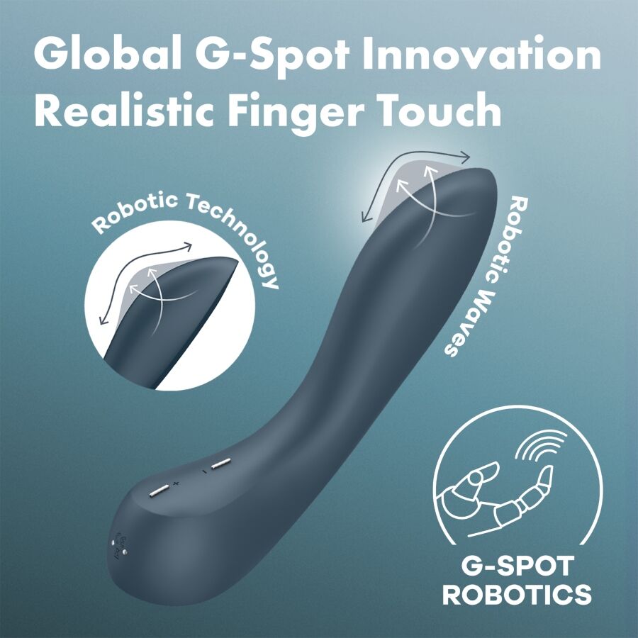 SATISFYER - G-SPOT WAVE 4 VIBRATORE PROGRAMMA 12 VIBRAZIONI GRIGIO SCURO - SATISFYER VIBRATOR | Lingerie Harness Boutique