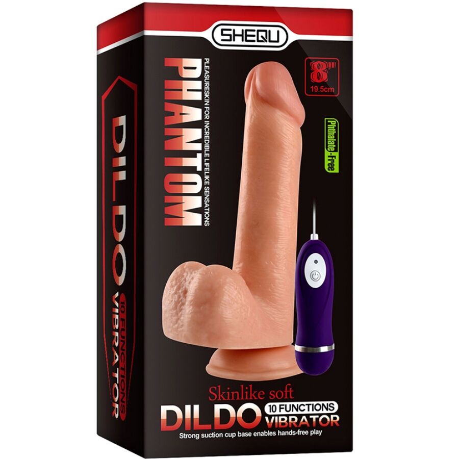 SHEQU - ADAM DILDO VIBRATORE CON TELECOMANDO 21 CM - SHEQU | Lingerie Harness Boutique