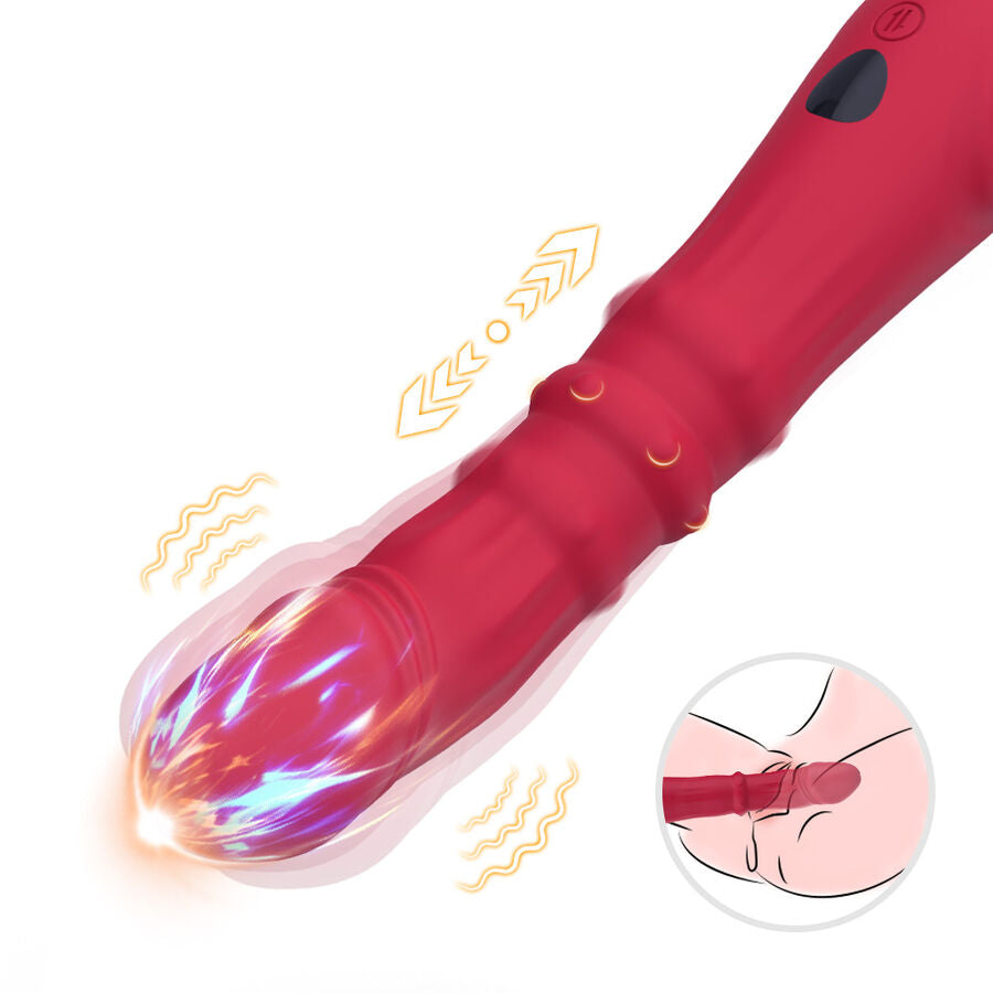 ARMONY - DILDO VIBRATORE STIMOLATORE PUNTO A TERMOREGOLABILE ROSSO - ARMONY VIBRATORS | Lingerie Harness Boutique