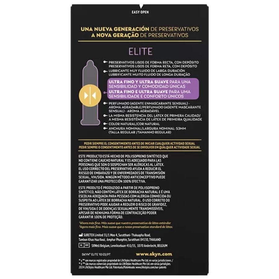 SKYN - ELITE ULTRA-THIN CONDOMS 10 UNITÀ - SKYN | Lingerie Harness Boutique