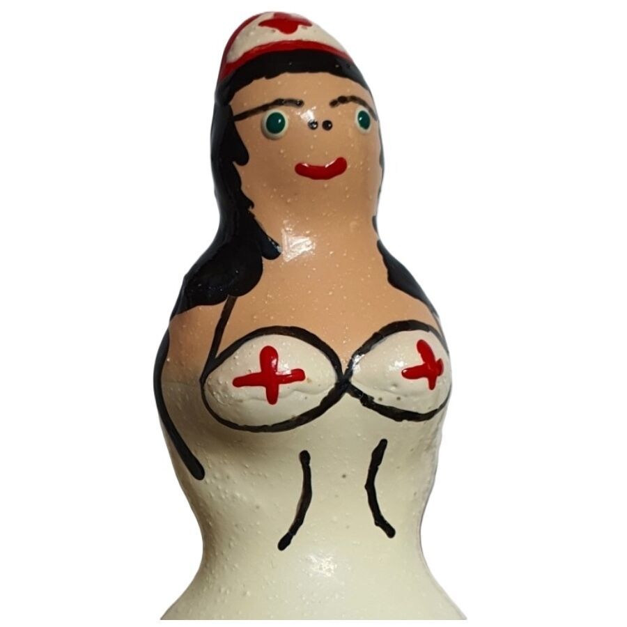 CONDOMERIE - PRESERVATIVI NOVITÀ DIPINTI A MANO INFERMIERA NERI - CONDOMERIE | Lingerie Harness Boutique