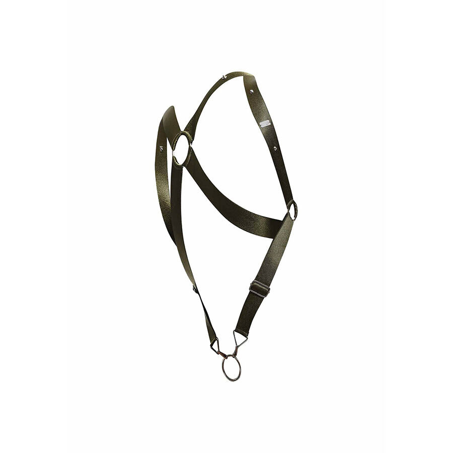 MOB - DNGEON IMBRACATURA A CROCE VERDE TAGLIA UNICA - MOB | Lingerie Harness Boutique