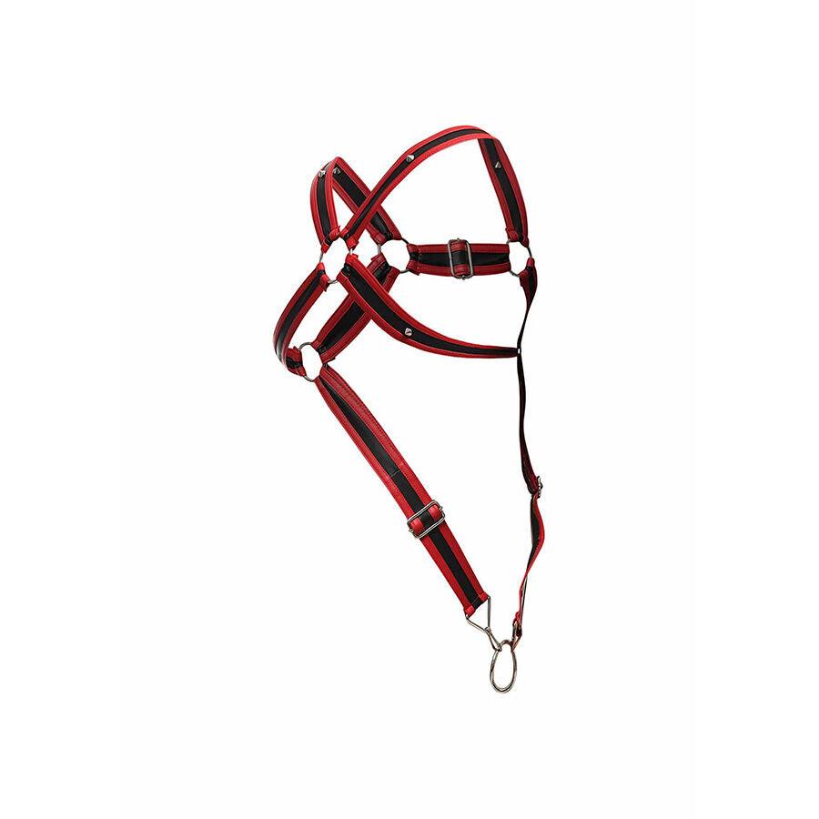 MOB - DNGEON IMBRACATURA PER PENE ROSSA CROCIATA TAGLIA UNICA - MOB | Lingerie Harness Boutique