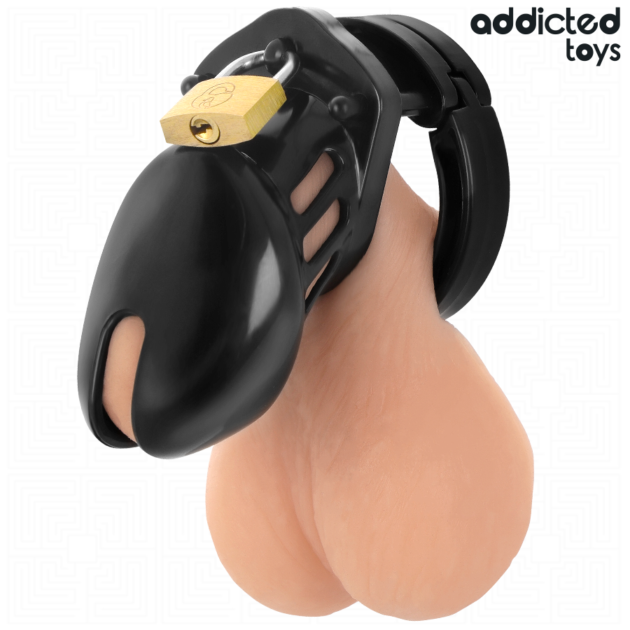 ADDICTED TOYS LOCKED - GABBIA PER PENE OBSIDIAN HOLD TAGLIA S - ADDICTED TOYS LOCKED | Lingerie Harness Boutique