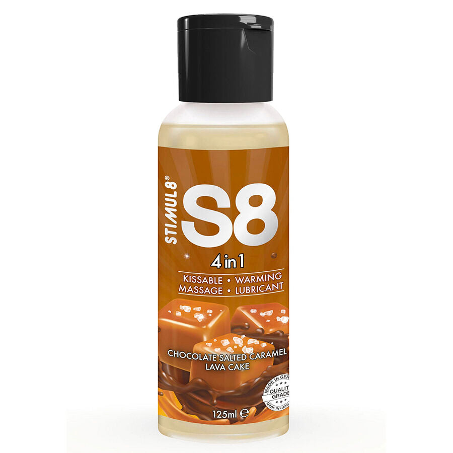 STIMUL8 - S8 LUBRIFICANTE 4 IN 1 AL CIOCCOLATO E CARAMELLO SALATO 125 ML - STIMUL8 | Lingerie Harness Boutique